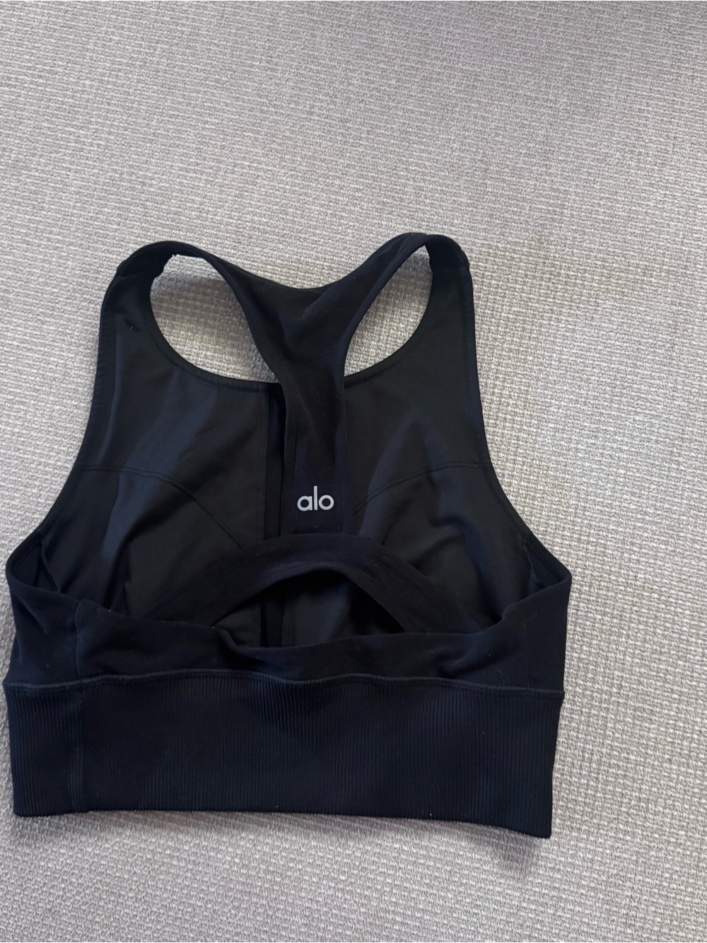 Alo Women's Black Racerback Sports Bra XS